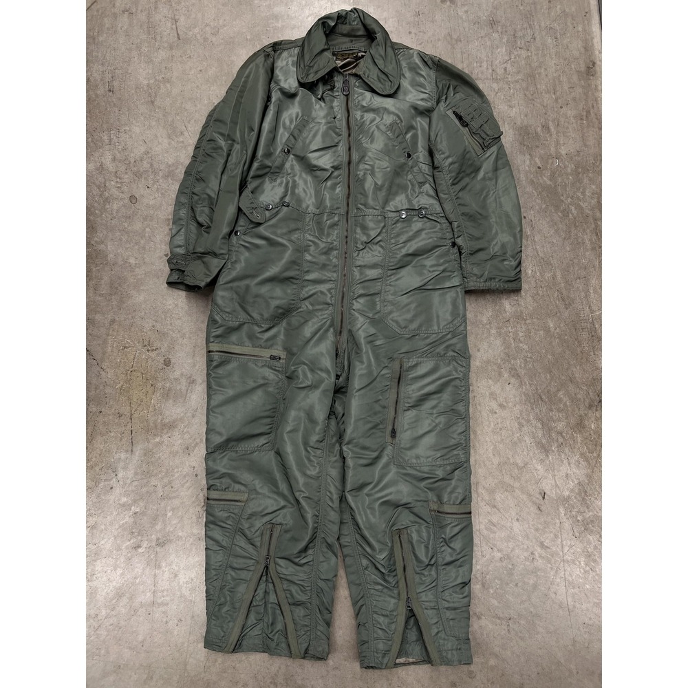 Vintage U.S. Military Flight Suit Mens XL Long Green CWU-1/P USAF Cold Weather